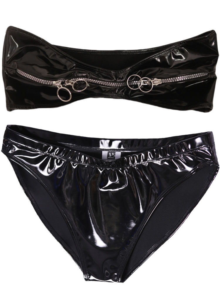 Wet-Look PVC-Outfit Reißversch – Thong Bikini Women Bewertung und Preis